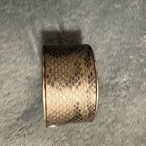 Snakeskin Patterned Cuff Bracelet